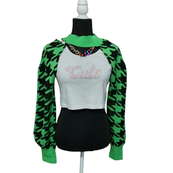 NWT Almost & Famous Green Knitted Dress - Picture 6 of 16